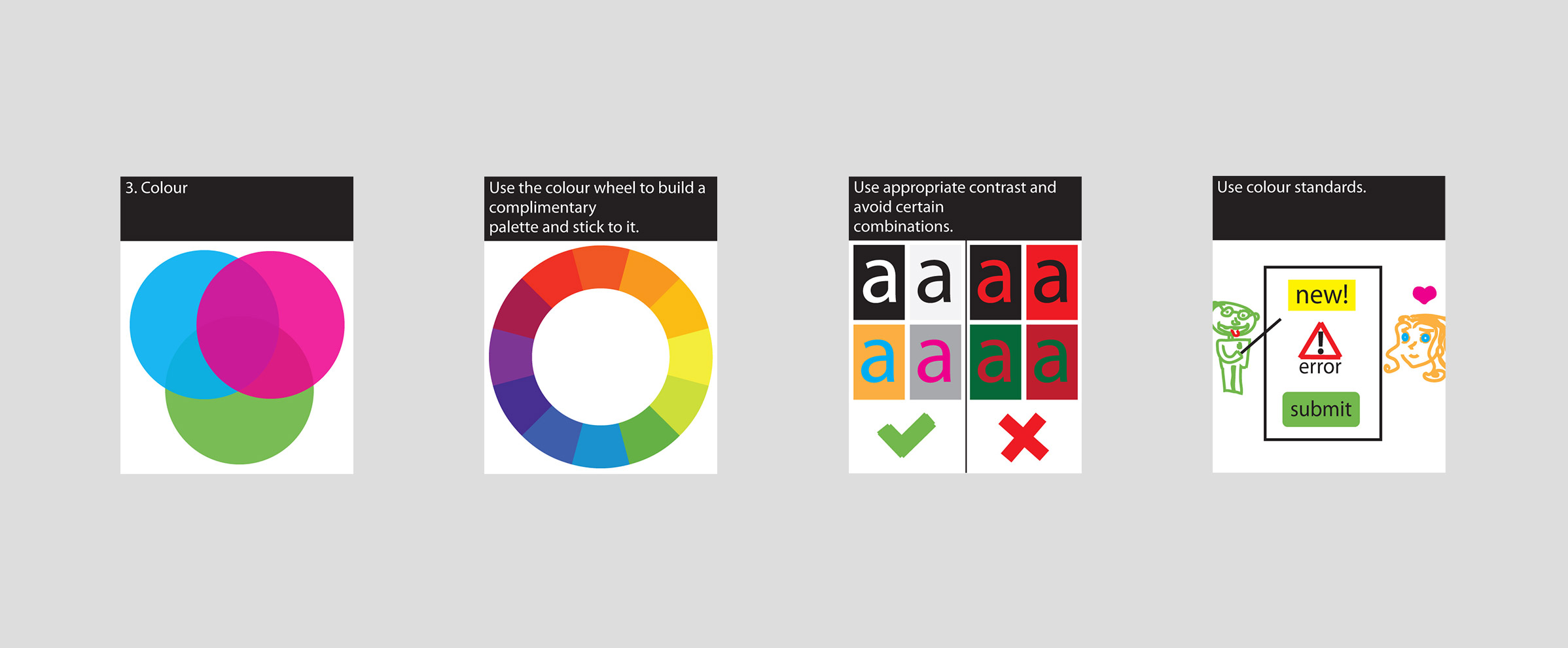 slides depicting colour fundementals